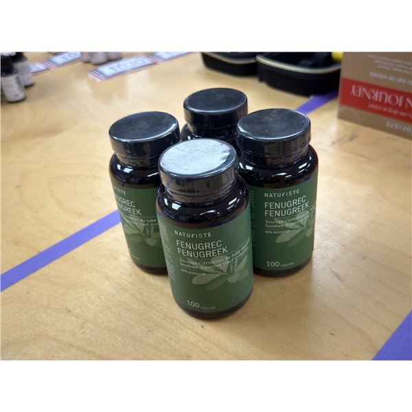 LOT DE 4 NATURISTE FENUGREEK 100 CAPSULES