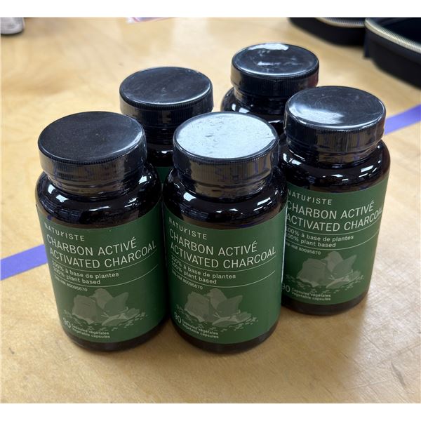LOT DE 5 NATURISTE CHARBON ACTIVE 90 CAPSULES
