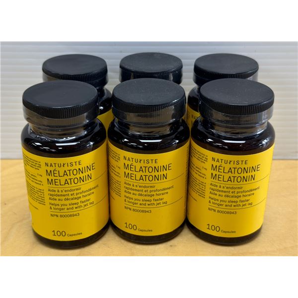 LOT DE 6 NATURISTE MELATONIN 100 CAPSULES
