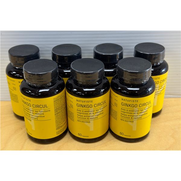 LOT DE 7 NATURISTE GINKGO CIRCUL 60 CAPSULES