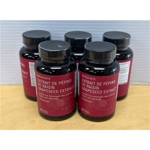 LOT DE 5 NATURISTE EXTRAIT DE PEPINS DE RAISIN 50 CAPSULES