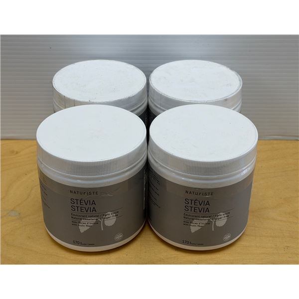 LOT DE 4 NATURISTE STEVIA EDULCORANTS NATURELS 170G POUDRE