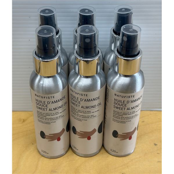 LOT DE 6 NATURISTE HUILE D'AMANDE DOUCE 120ML