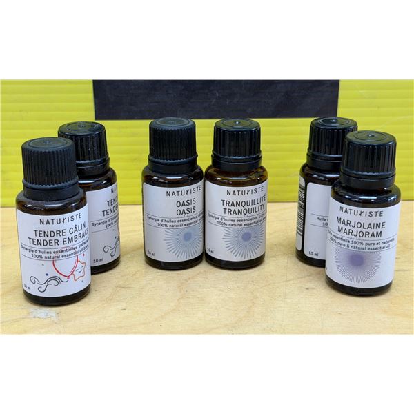 LOT DE 6 NATURISTE HUILES ESSENTIELLES -ASSORTIS 15ML