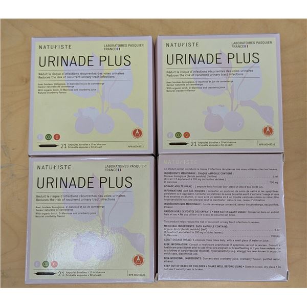 LOT DE 4 NATURISTE URINADE PLUS -21 TUBES DE 10ML CHACUN