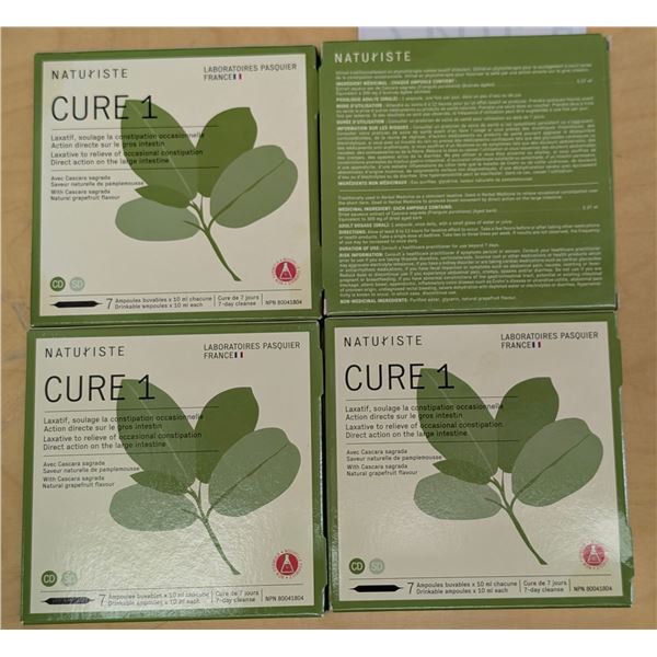 LOT DE 4 NATURISTE CURE 1 LAXATIF -7 TUBES DE 10ML CHACUN