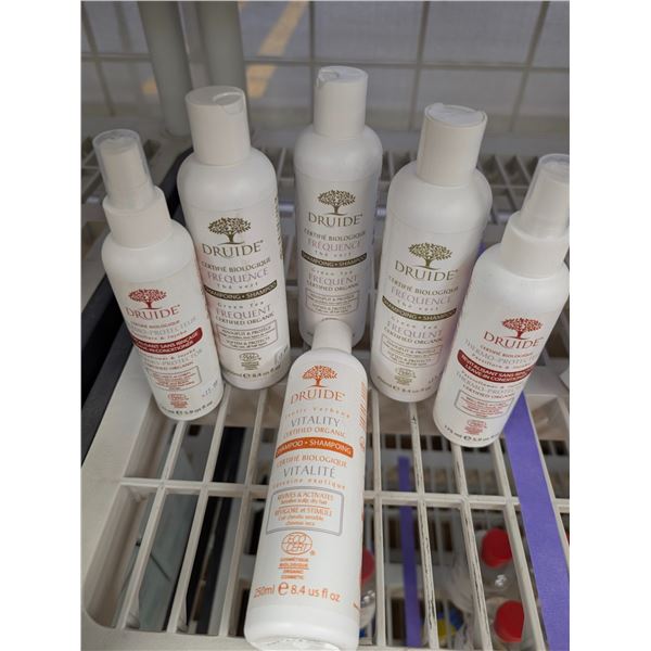LOT DE 6 DRUIDE ASSORTIS SHAMPOOINGINGS ET REVITALISANTS