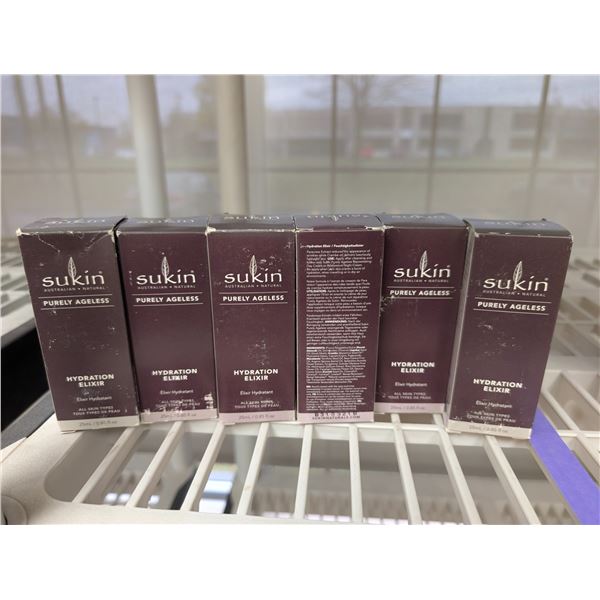 LOT DE 6 SUKIN ELIXIR D'HYDRATATION 25ML