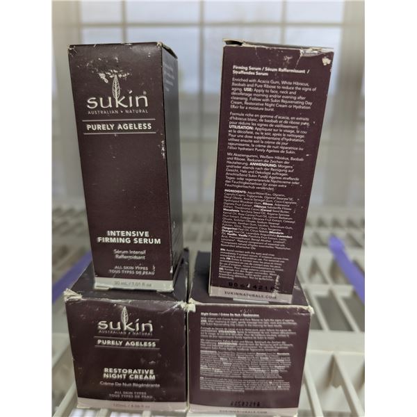LOT DE 4 SUKIN ASSORTIS PRODUITS
