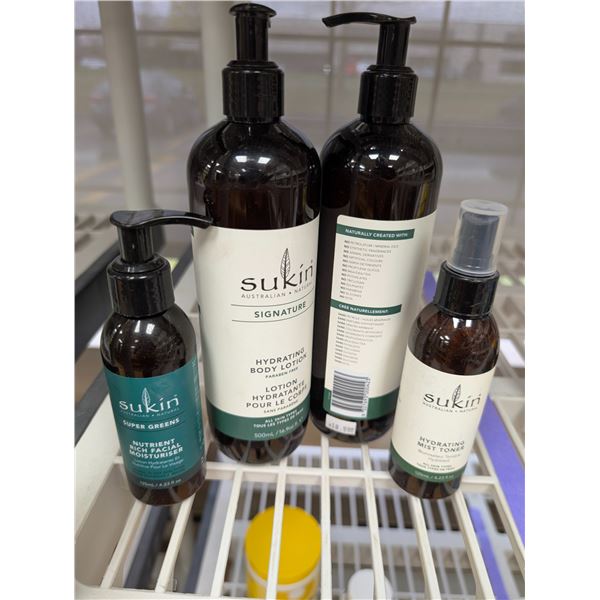 LOT DE 4 SUKIN ASSORTIS PRODUITS