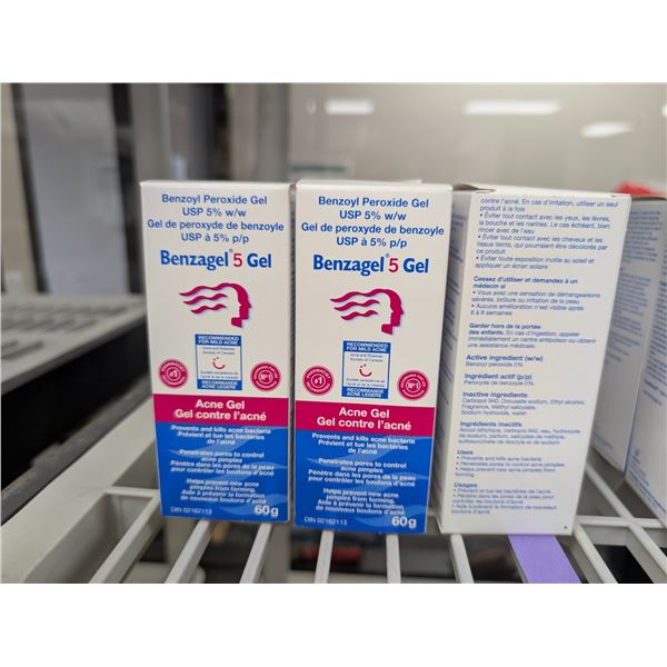 LOT DE 6 BENZAGEL 5 GEL ANTI-ACNE 60G