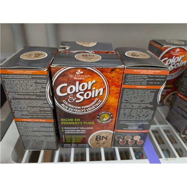 LOT DE 4 COLOR &SOIN HAIR DYE 8N WHEAT GERM BLOND