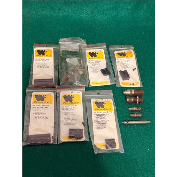 Mixed Lot of Weaver Top Mount Bases and RCBS Reloading Tools and Accessories