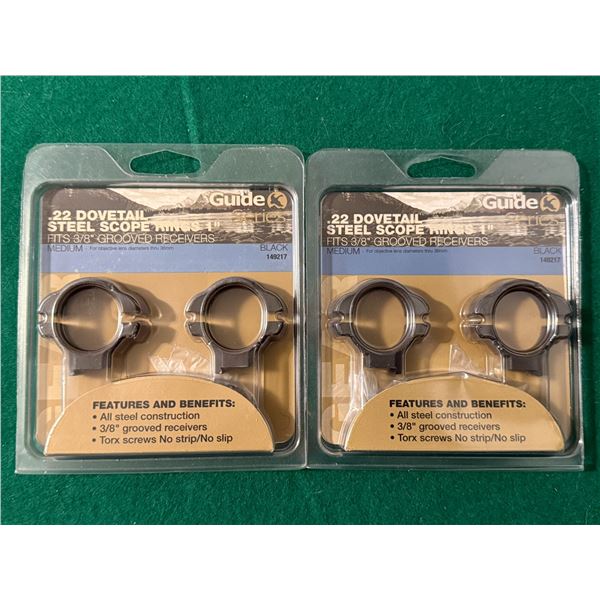 1" .22 Dovetail Steel Scope Rings
