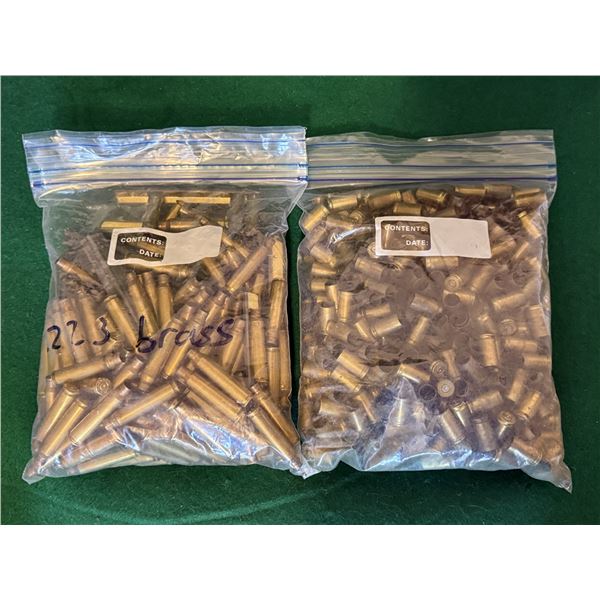 9mm and .223 Brass Casings With Stripper Clips