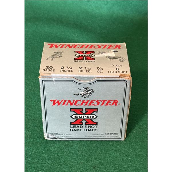 20 Ga 2-2/4" Size 6 Winchester Super X Shotshells