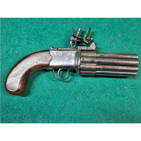 London Made 9 Barreled Pepperbox ANTIQUE