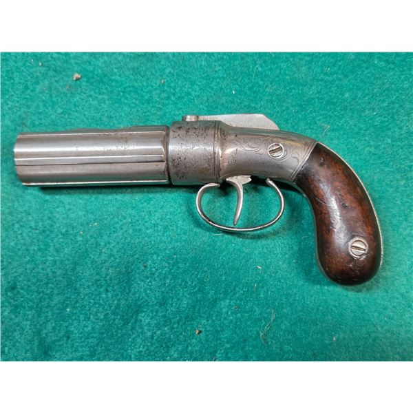 W.W. Marston & Knox Percussion 6 Barreled Pepperbox Pistol  ANTIQUE  PARTS GUN