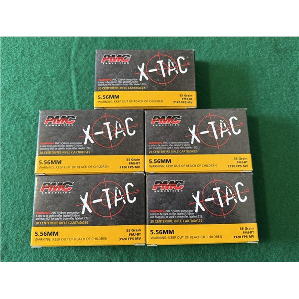 5.56mm 55 Gr. X-Tac Centrefire Factory Cartridges