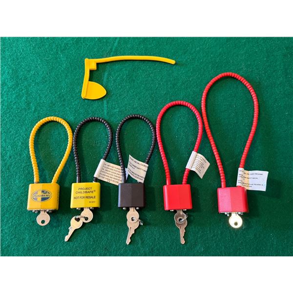 Firearm Locks with Keys - Set of 5