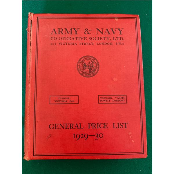 Army & Navy Co-Operative Society General Price List 1929–30