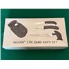 Image 1 : Maxam 3 Pc Game Knife Set w/ Sheath