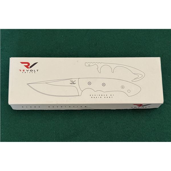 Revolt Knives Remov Fixed Blade Knife with Kydex Sheath & Box