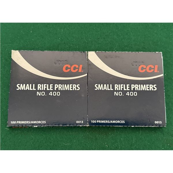 No. 400 CCI Small Rifle Primers - 2 Full boxes