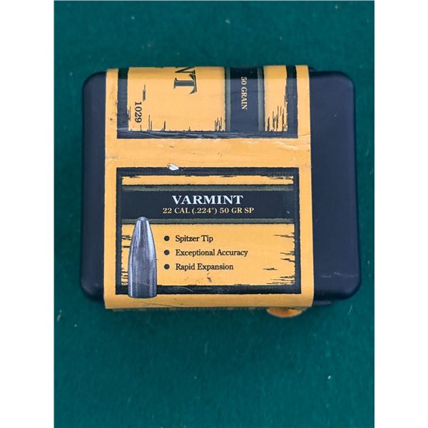 22 Cal 50 Gr Varmint Soft Point Speer Bullets