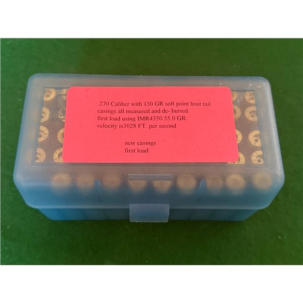 .270 Win Winchester Brass in MTM Case