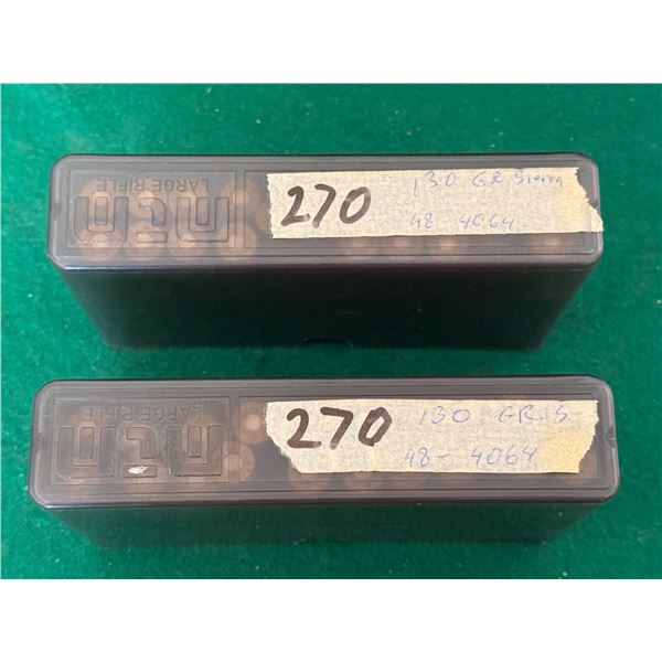 270 WIN Reloaded Rounds and Brass in Plastic Cases