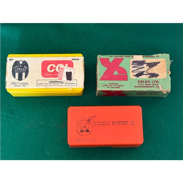 .357 Mag Reloaded Ammunition and Brass with Cases
