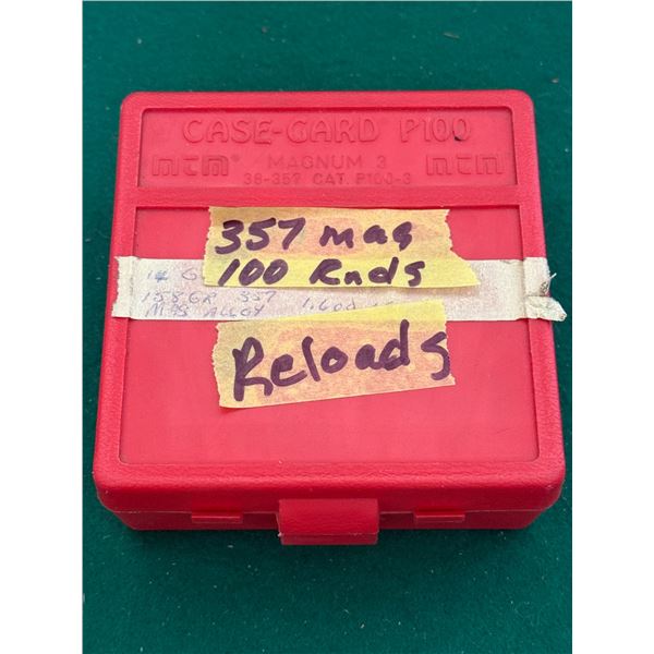 357 Mag Reloaded Ammunition with Cases