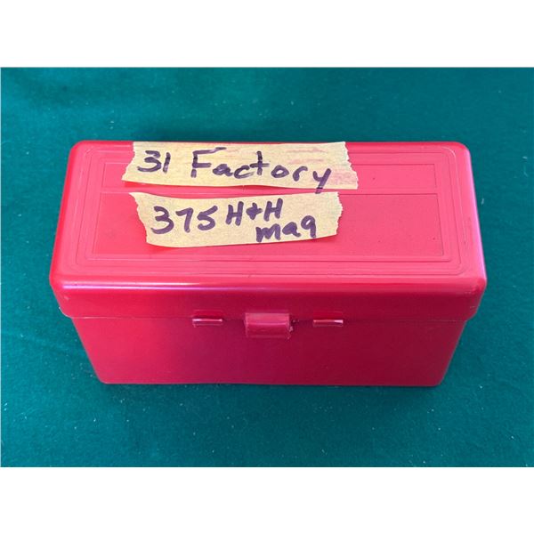 375 H+H Mag Factory Ammunition with Case