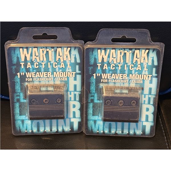 1" Weaver Mounts for Flashlight or Laser - 2 Packs