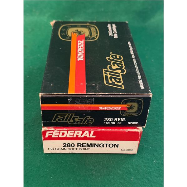 280 Rem Winchester and Federal Cartridges