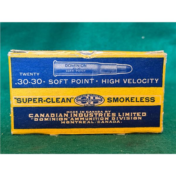.30-30 170 Gr Dominion Soft Point Cartridges in Collector's Box