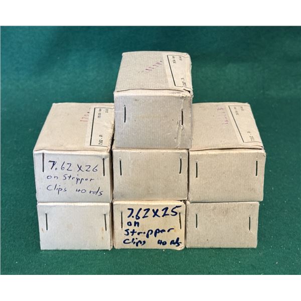 7.62x25 Tokarev Cartridges on Stripper Clips Lot