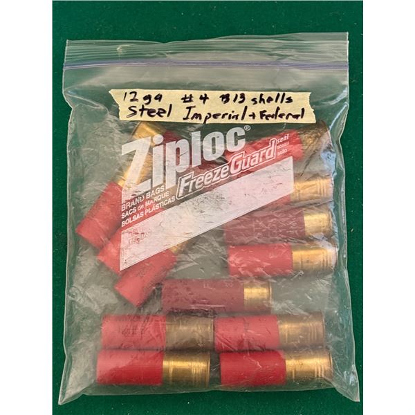 12 Ga Steel #4 Imperial and Federal Shotshells