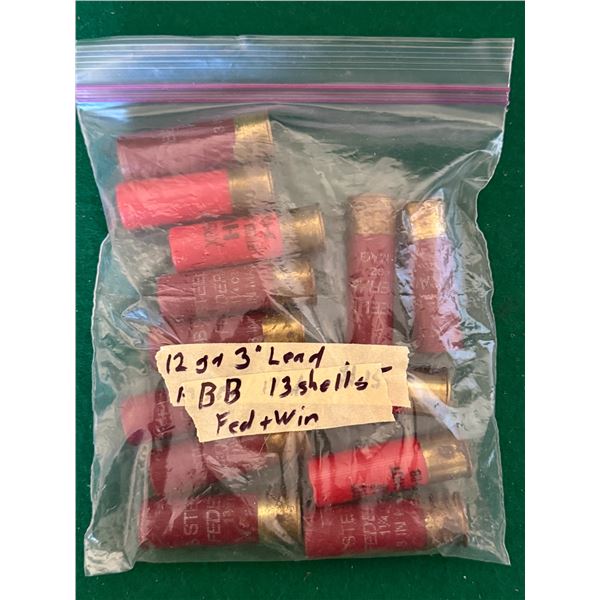 12 Ga 3" Lead BB Federal and Winchester Shotshells