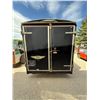 Image 7 : 2006 H&H Enclosed 16' Bumper Hitch Trailor Tandem 15" Tires Rear and Side Doors Have T.O.D.