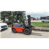 Image 1 : Toyota Gas Counterbalance Forklift with Overhead Guard( and Forks. Runs and Works.
