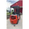 Image 3 : Toyota Gas Counterbalance Forklift with Overhead Guard( and Forks. Runs and Works.