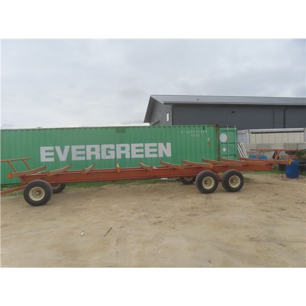 Horst Welding 32' 6-Wheel Hay Trailer, Steel Hay Rack, Spring-Over Rear Hitch, S/N 99416