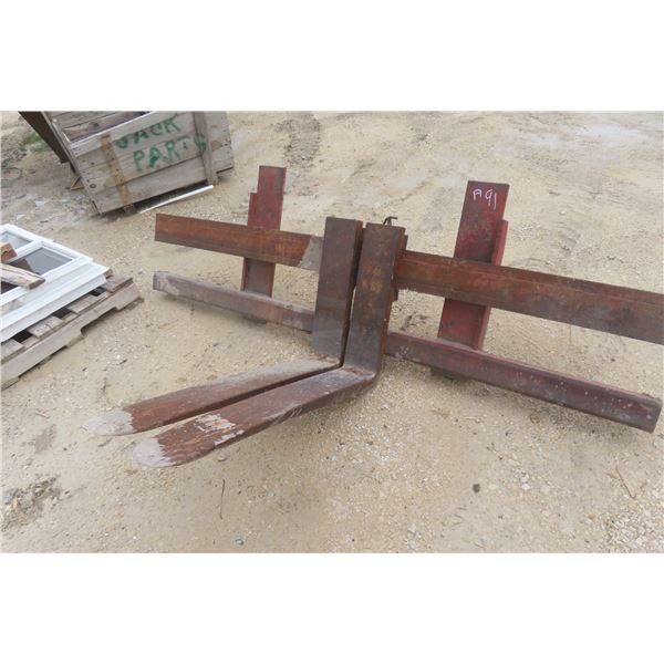 Heavy Duty Pallet Forks, Adjustible, Manual