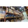Image 4 : ORANGE/BLUE METAL PALLET RACKING 7-20' UPRIGHTS, 24- 8' SIDE RAILS & 48 CROSSBARS