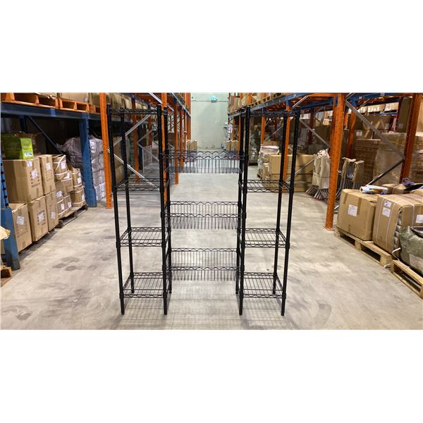 9 BLACK METAL 4 TIER COMBINATION RACKS
