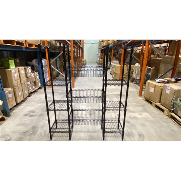 9 BLACK METAL 4 TIER COMBINATION RACKS