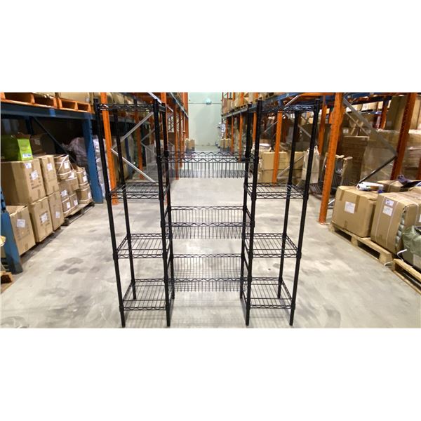 9 BLACK METAL 4 TIER COMBINATION RACKS