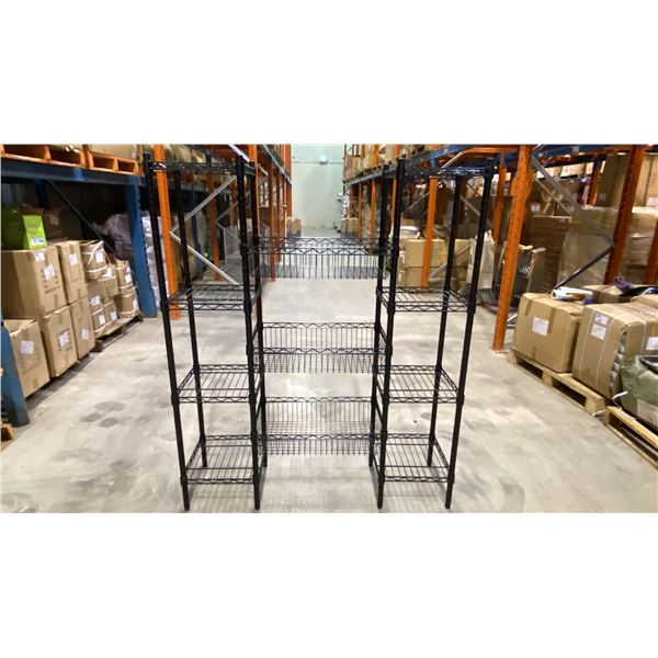 7 BLACK METAL 4 TIER COMBINATION RACKS
